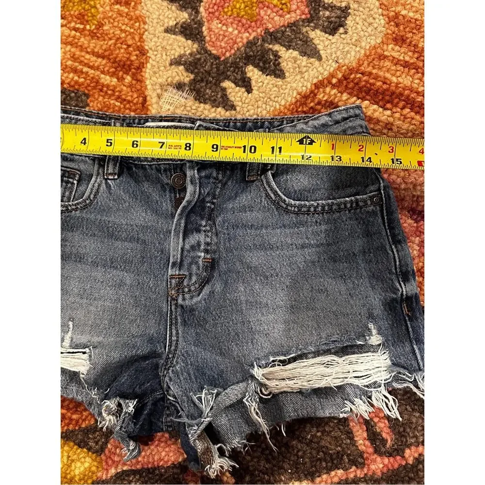 Women’s Distressed Denim Shorts - Blue